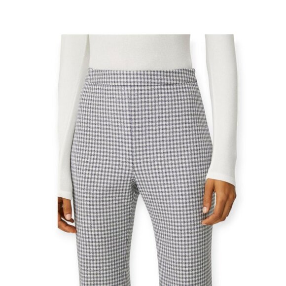 Aritzia Wilfred Kick Flare Gingham Pant Navy Size 4 - Picture 2 of 11